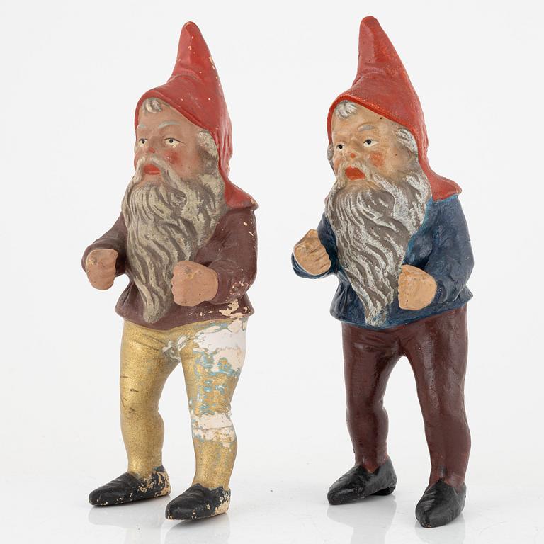 A group of seven gnomes, first half of the 20th Century.