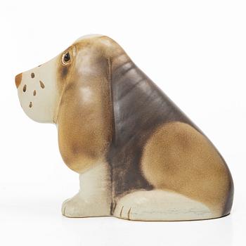Lisa Larson, a 'Basset Maxi' ceramic sculpture, K-Studion Gustavsberg, Sweden.