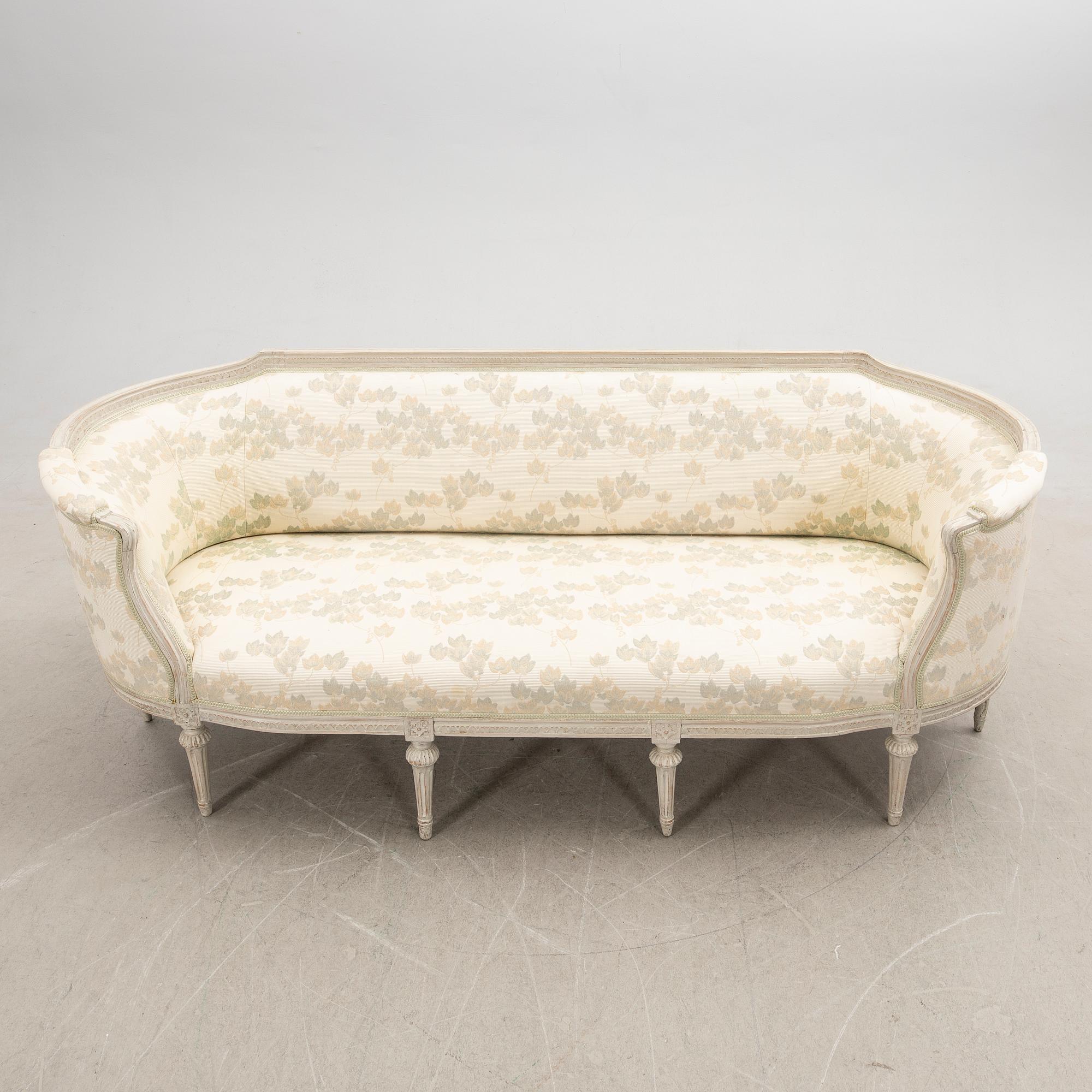 Bathtub sofa, late Gustavian style, early 20th century.