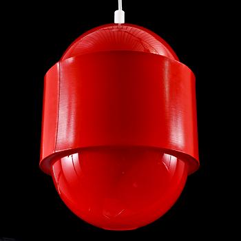 TAKLAMPOR, 3 st, "Globo ring", Uno & Östen Kristiansson, Luxus, 1970-tal. Höjd 29,5 - 50 cm.