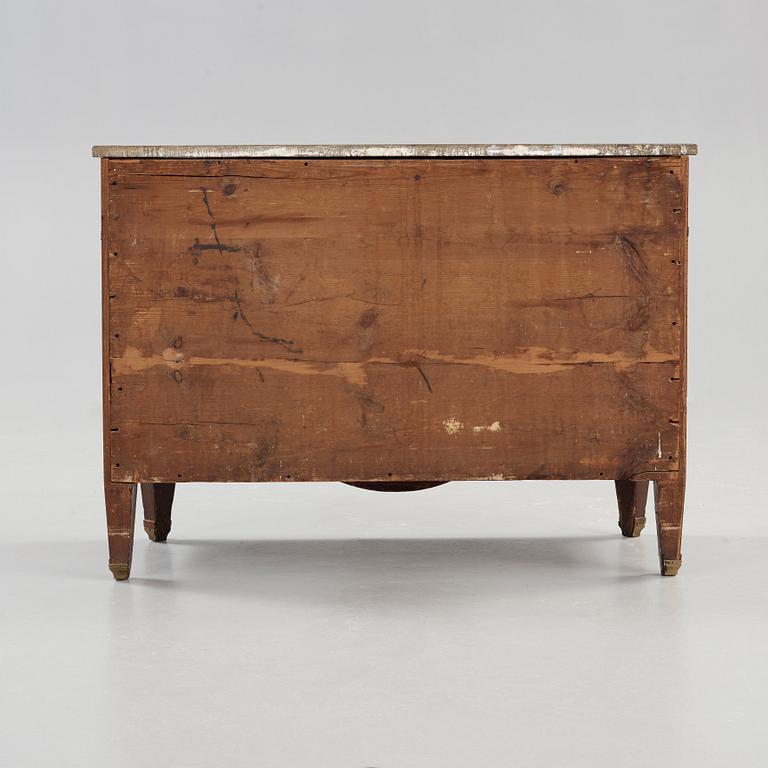 A Gustavian late 18th century commode by G Foltiern, indistinctly signed.