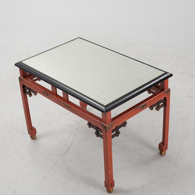 A Swedish Grace sofa, armchair and coffee table, Herbert Anderssons Möbelverkstäder, 1920's.