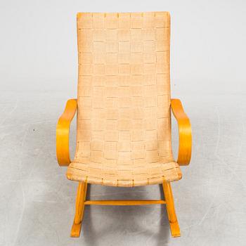 A birch rocking chair, 1940's.