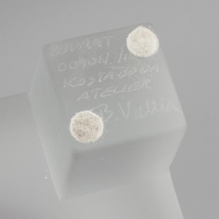 SKULPTUR, glas, Bertil Vallien, Kosta Boda Atelier, signerad, sent 1900-tal.