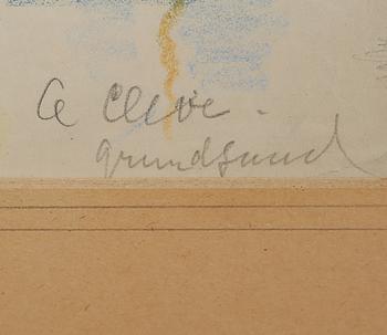 AGNES CLEVE, krita, signerad.