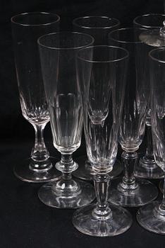 CHAMPAGNEGLAS, 10 st, 1800-tal.