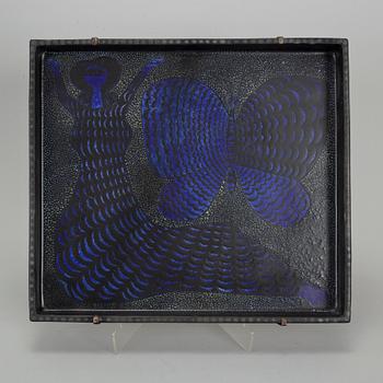 BIRGER KAIPIAINEN, a faience plaque / wall sculpture, Rörstrand 1950's.