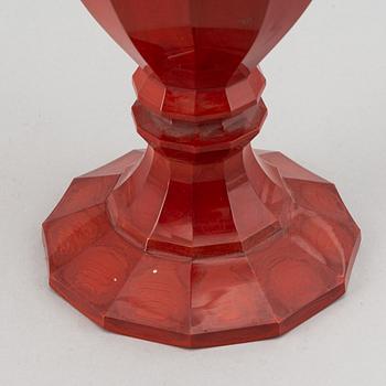 A glass vase, mid 19th Century.