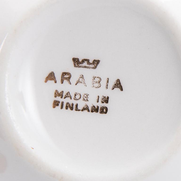 MAT- OCH KAFFESERVIS, 124 delar, porslin, Arabia, 1960/70-tal.