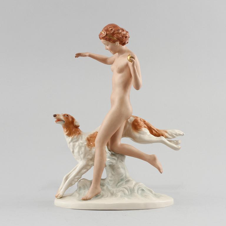 FIGURIN, porslin, Art déco, 1900-talets första hälft.