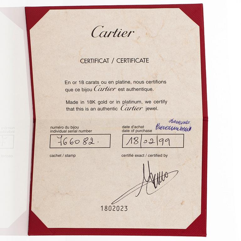 Cartier, örhängen, "Penelope Double C", 18K guld med certifikat.