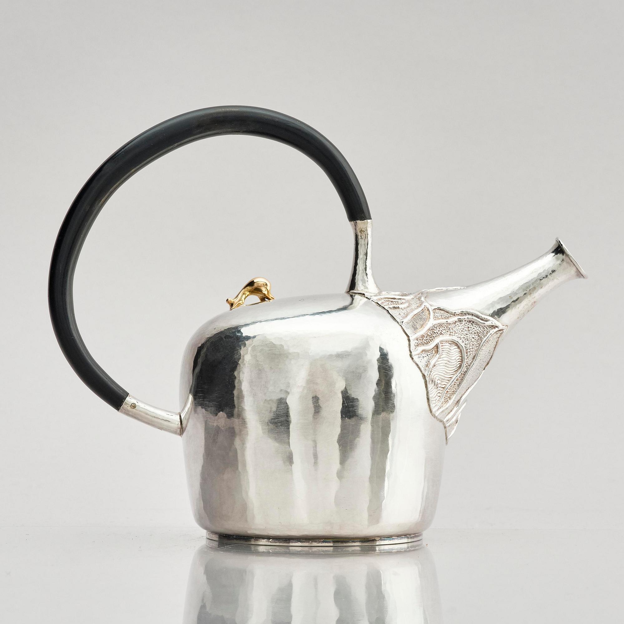 Olle Ohlsson, tekanna, sterling silver, Stockholm 1980.