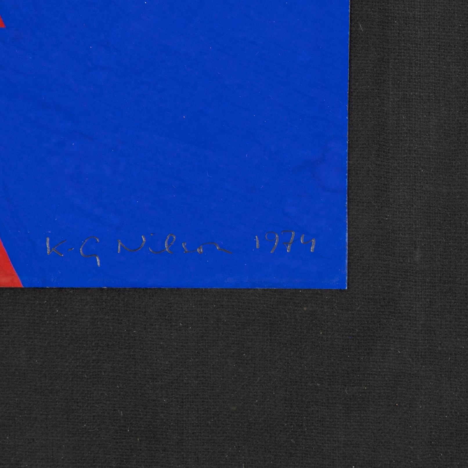 KG Nilson, gouache, signerad och daterad 1974.
