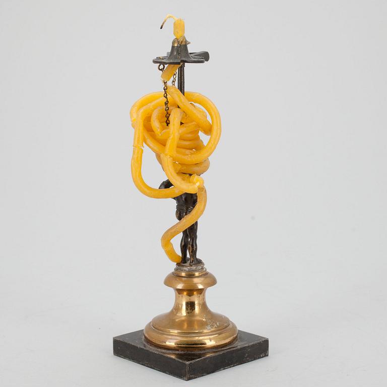 VAXSTAPEL, mässing, 1800-tal.