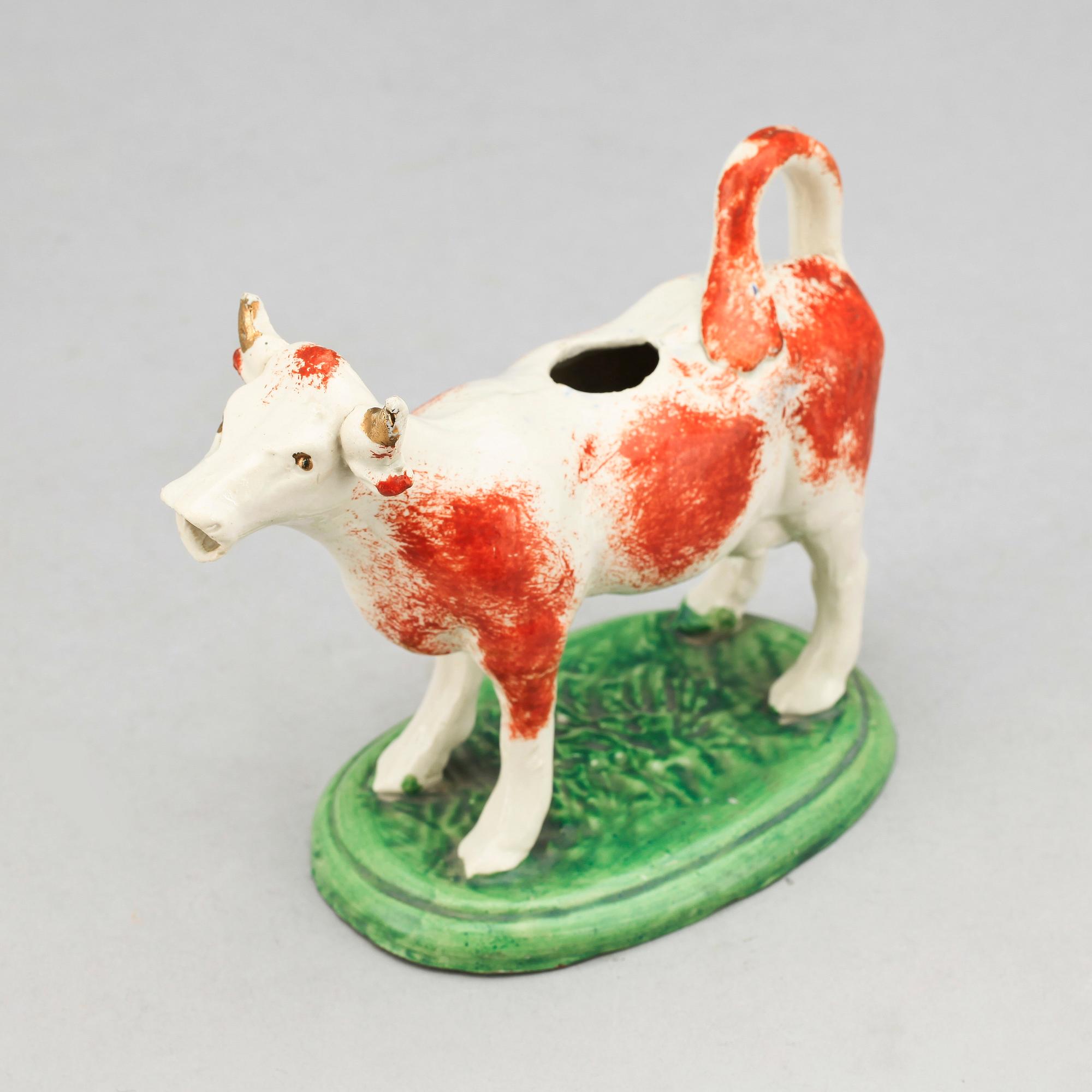MJÖLKKANNA, keramik, Staffordshire, 1800-talets början.
