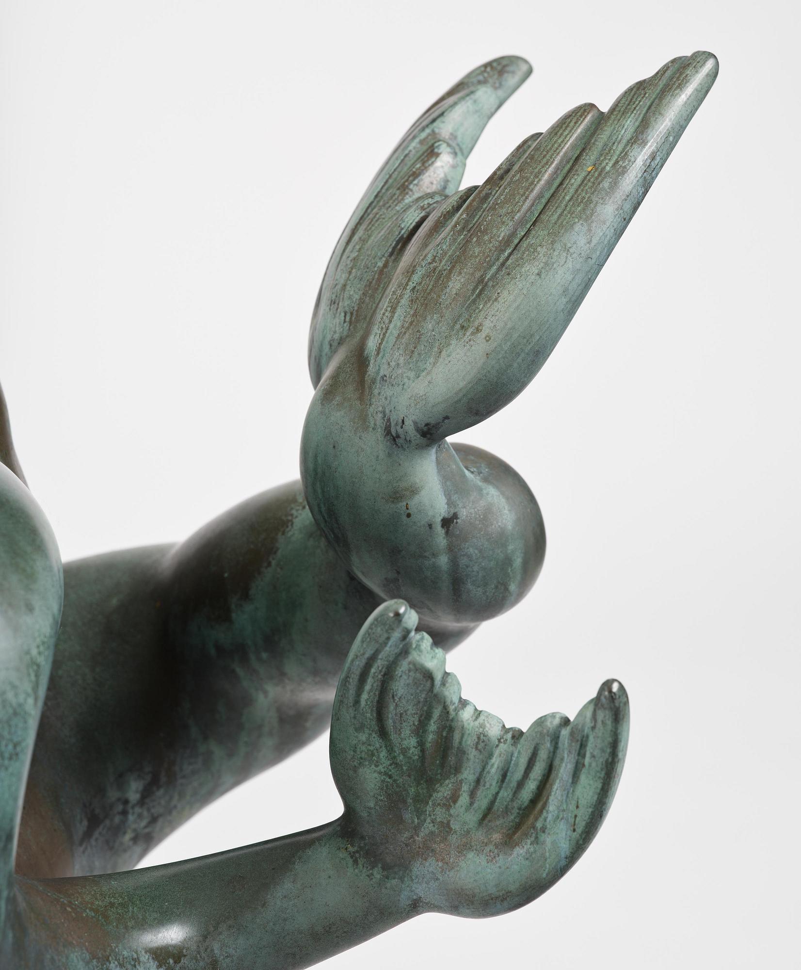 Carl Milles, "Solglitter" / "Najad på delfin" (Sunglitter / Naiad and dolphin).