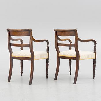 Armchairs a pair, England, 19th century.