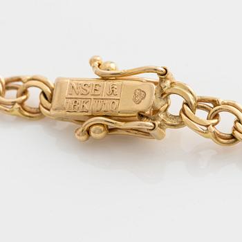 Halskedja, 18K guld, doserad bismarcklänk.