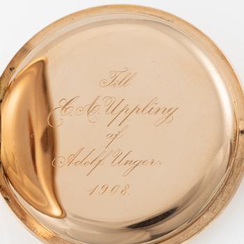 J.W Grönbäck, Stockholm, fickur, savonett, 51 mm.