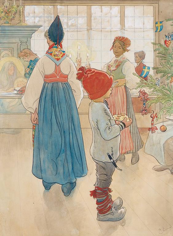 Carl Larsson, "Nu är det jul igen" / "Julafton".