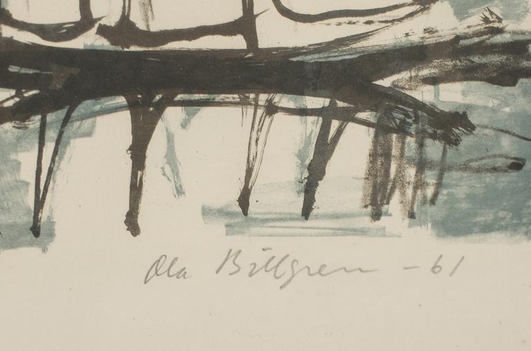 OLA BILLGREN, färglitografi, signerad och numrerad 87/210, daterad -61.