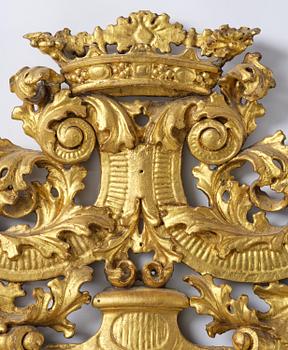 Spegel, av Burchard Precht (verksam i Stockholm 1674-1738), Karolinsk Barock.