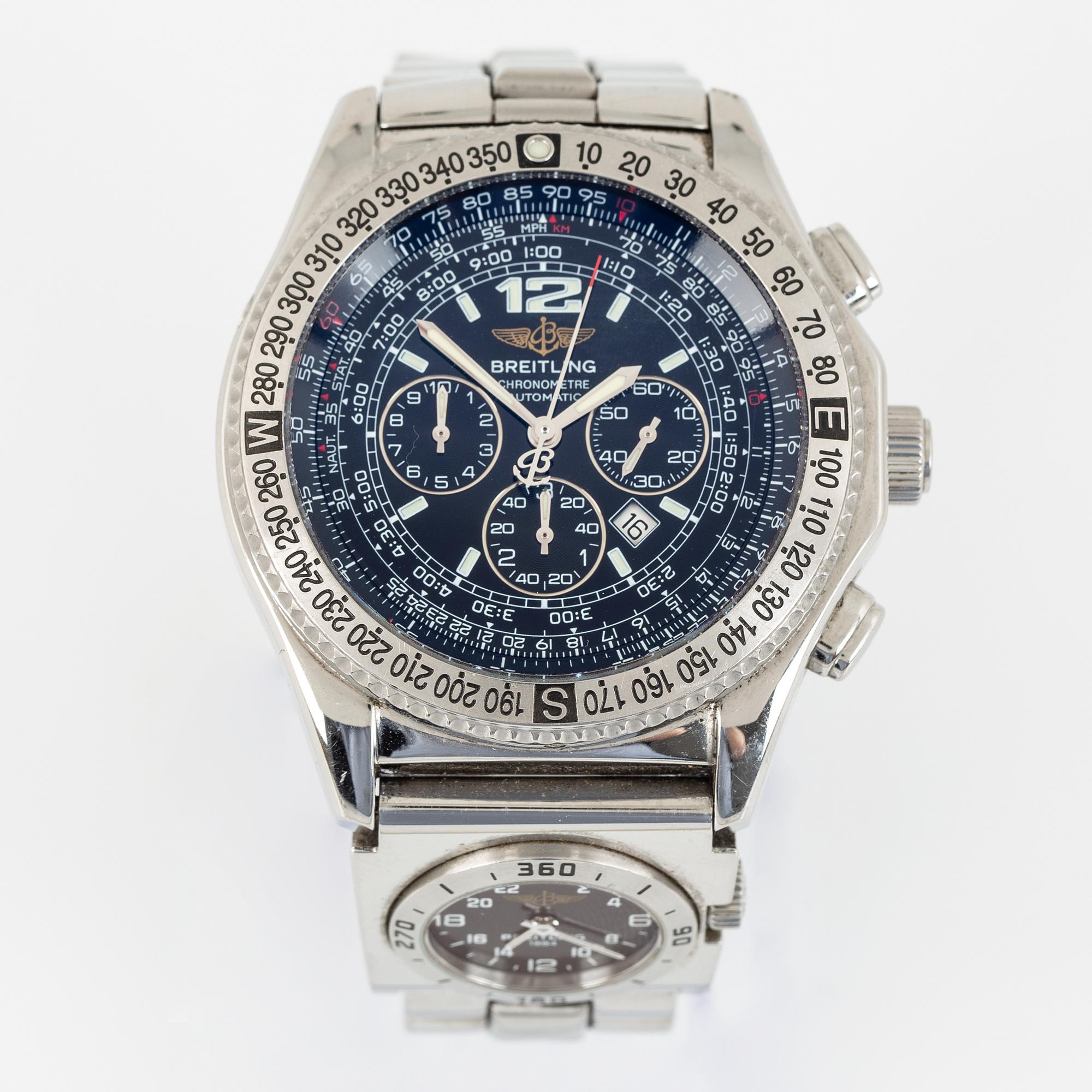 Breitling B 2 chronograph wristwatch 43 2 mm. Bukowskis