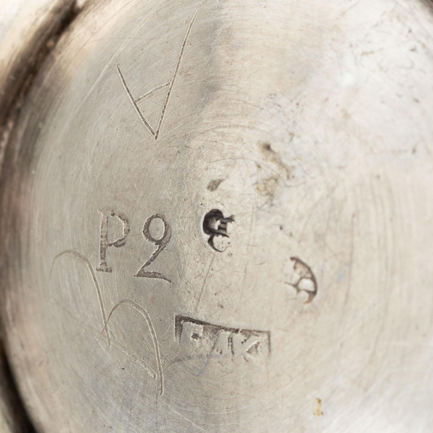 A swedish silver beaker. Mark of EA Körsner, Falun 1797.