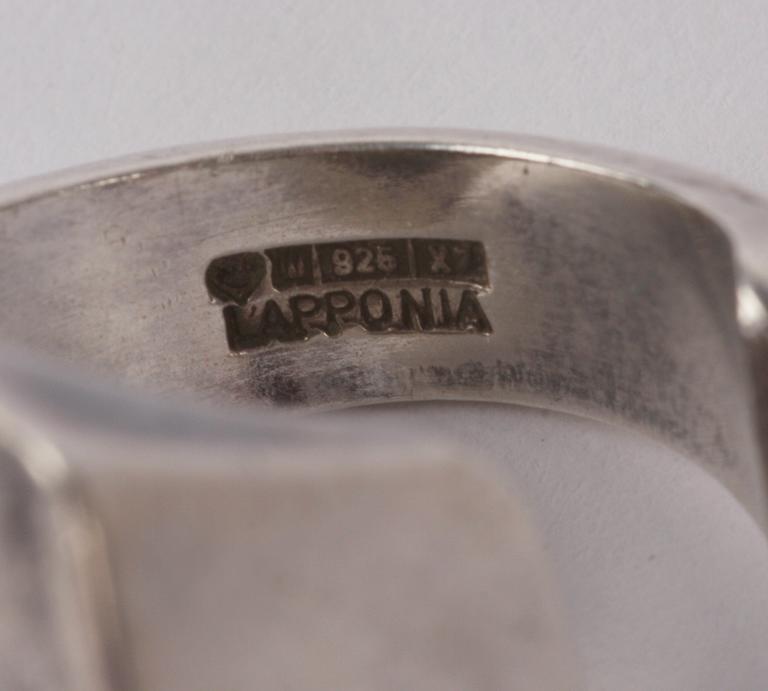 RING, silver, Lapponia med liten diamant.