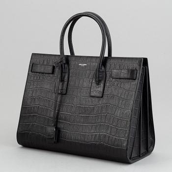 Yves Saint Laurent, a crocodile embossed 'Sac de Jour' leather handbag.