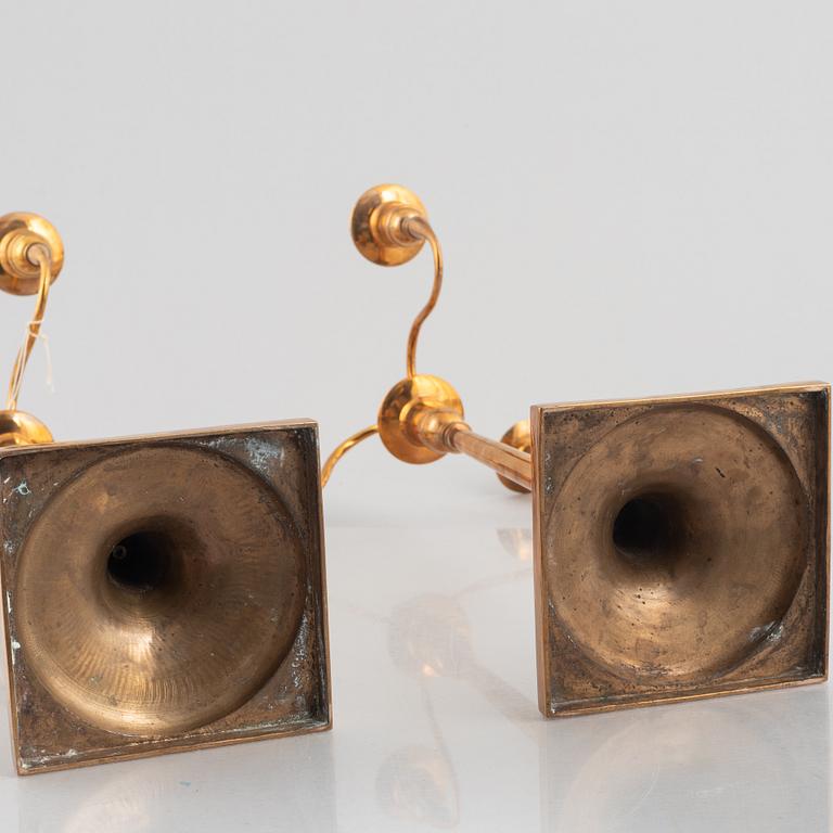 A pair of candelabra 20th century.