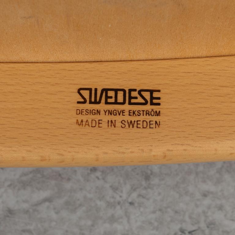 Yngve Ekström, fåtölj med fotpall, "Lamino", Swedese,  2001.