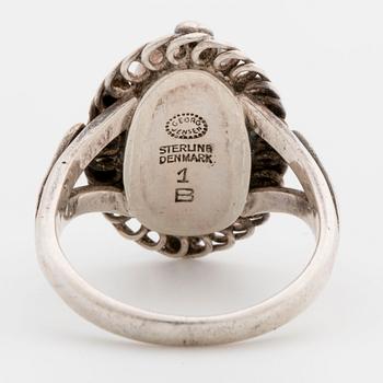 GEORG JENSEN RING, sterling silver modell Moonlight Blossom 1B.