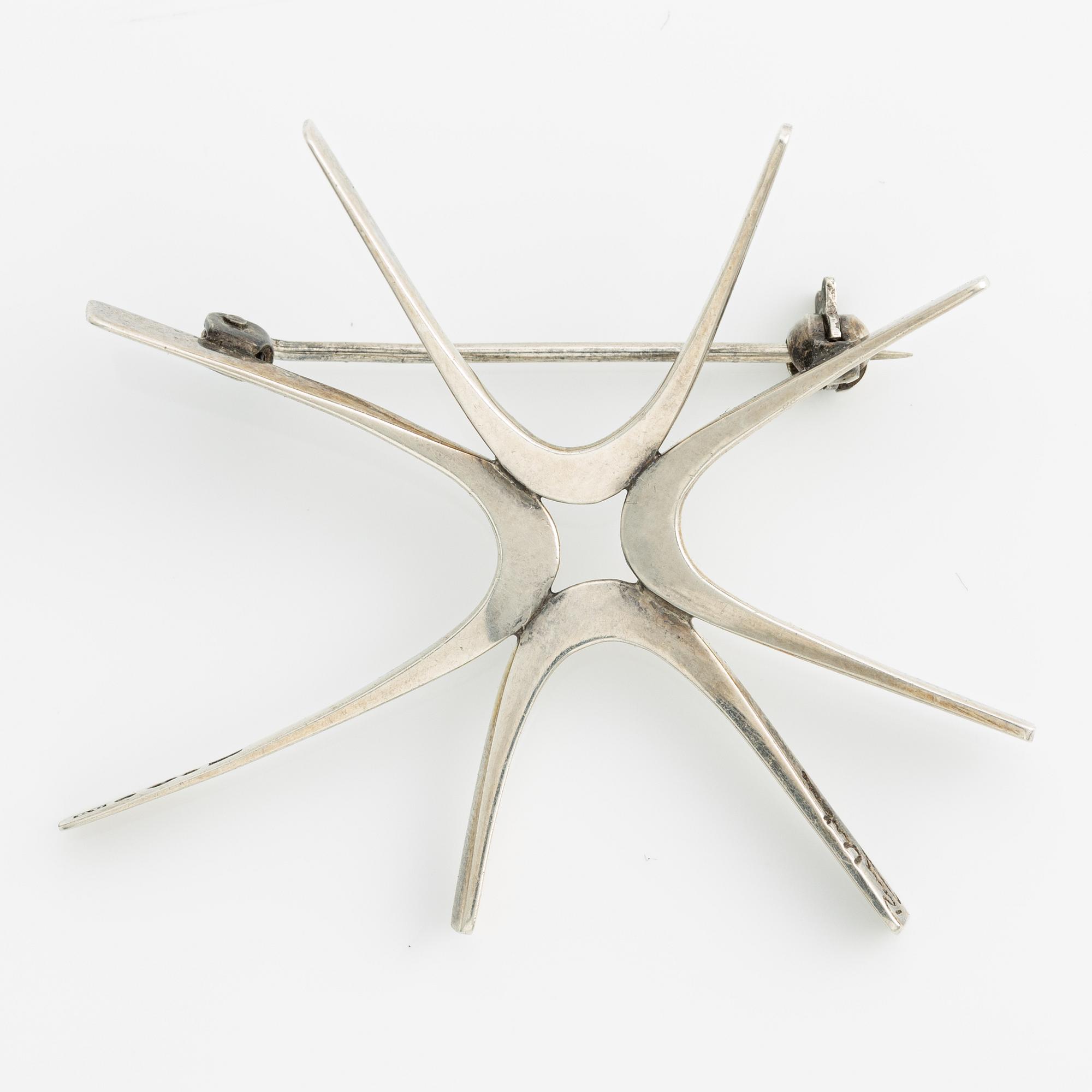 Rey Urban, brosch, sterlingsilver, Stockholm, 1962.