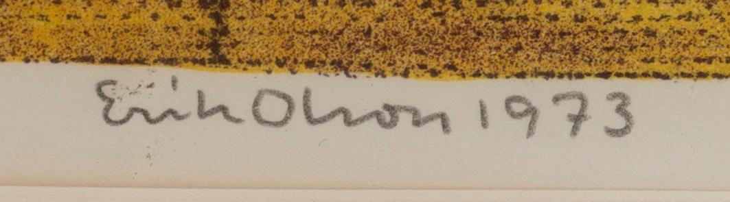 ERIK OLSON, lithograph in color, numbered 13/310 and signed 1973.