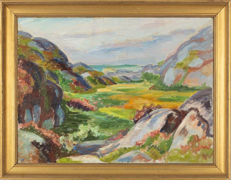 Birger Simonsson, oil on canvas, signed BS.