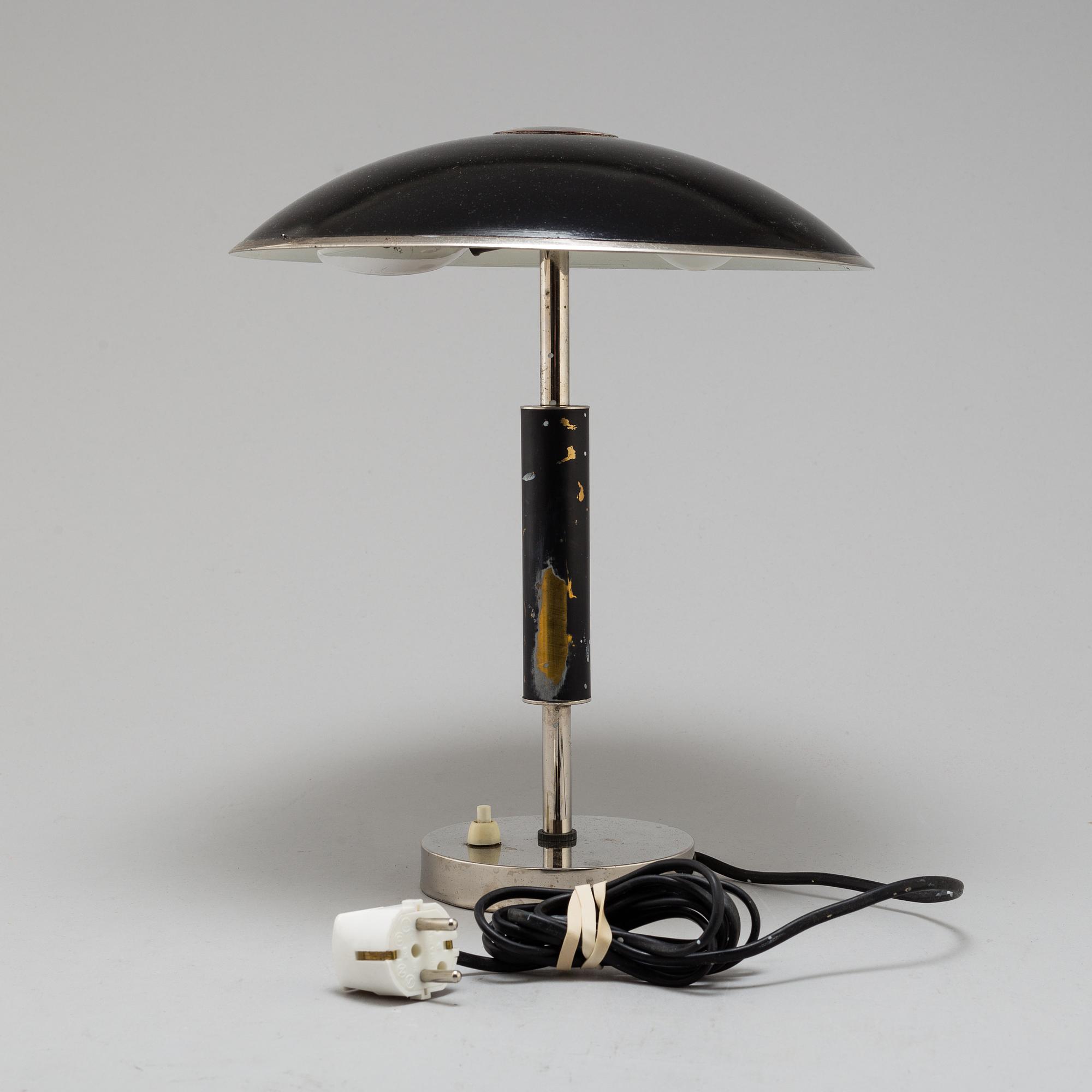A two-light table lamp, probably 1930s.