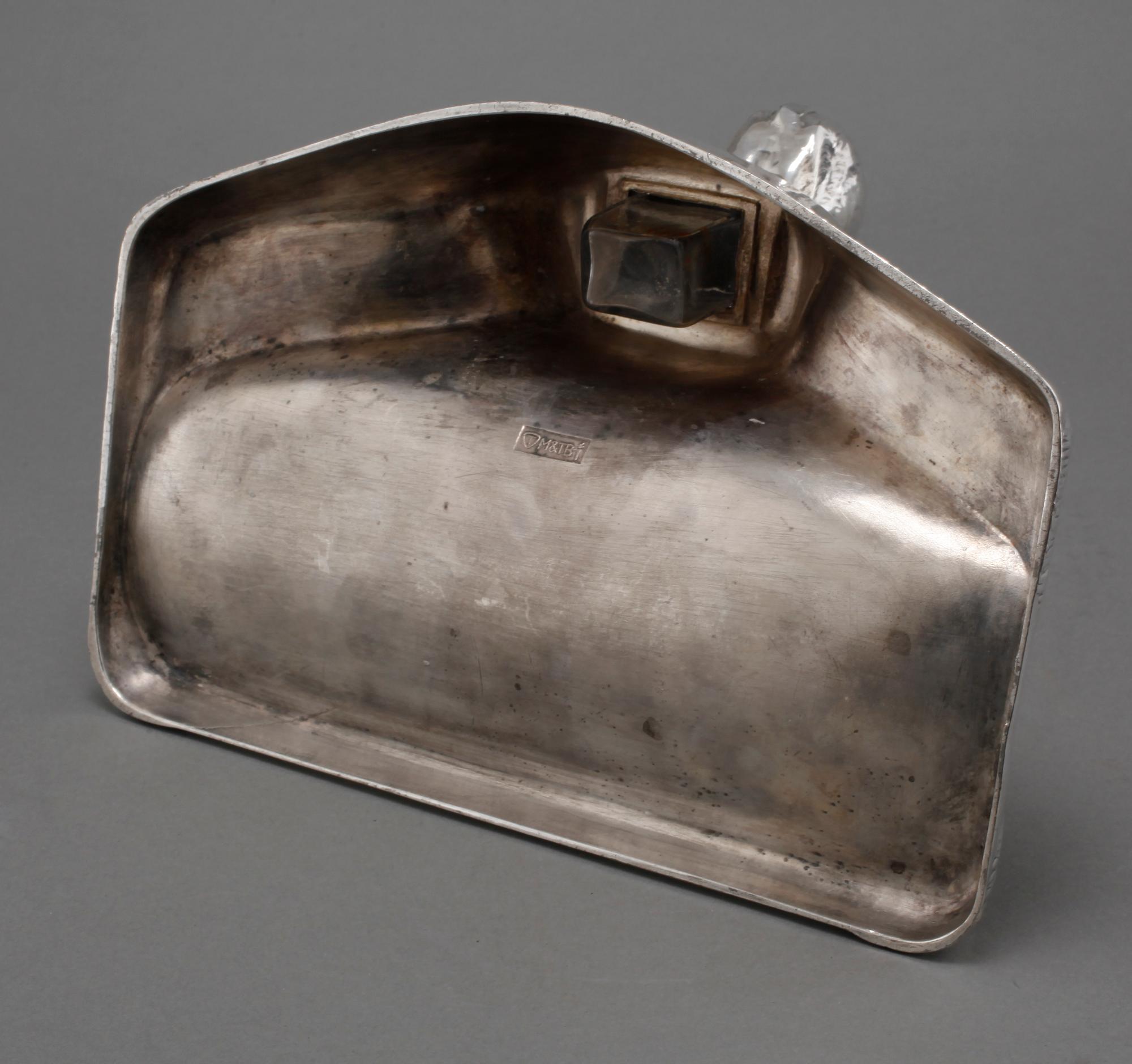 SKRIVBORSUPPSATS, nysilver, Madsen & T. Baagøe (M & TB), jugend, 1900-talets början.