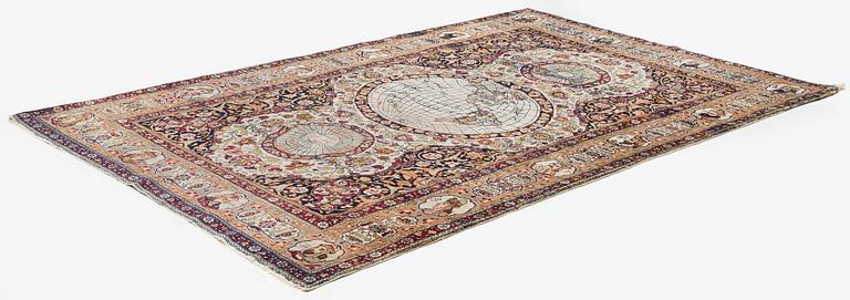 Matta, antik Isfahan, Södra Persien, ca 192 x 122 cm.