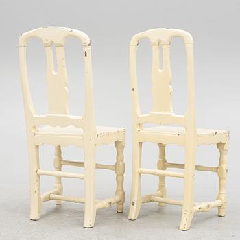 Chairs, 6 pcs, circa 1800, marked NB and OLS.