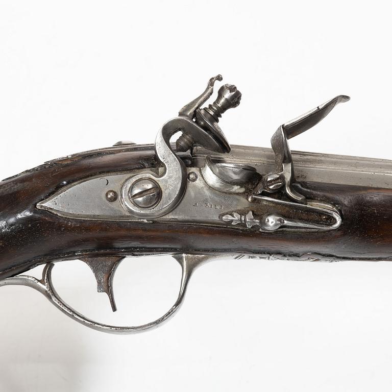 Flintlock pistol, attributed to Angelo Bini, Italy, late 18th century.