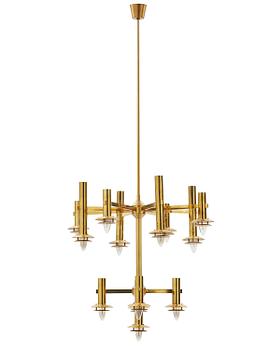 Holger Johansson, an imposing pair of ceiling lamps, Westal, Bankeryd, 1970s.