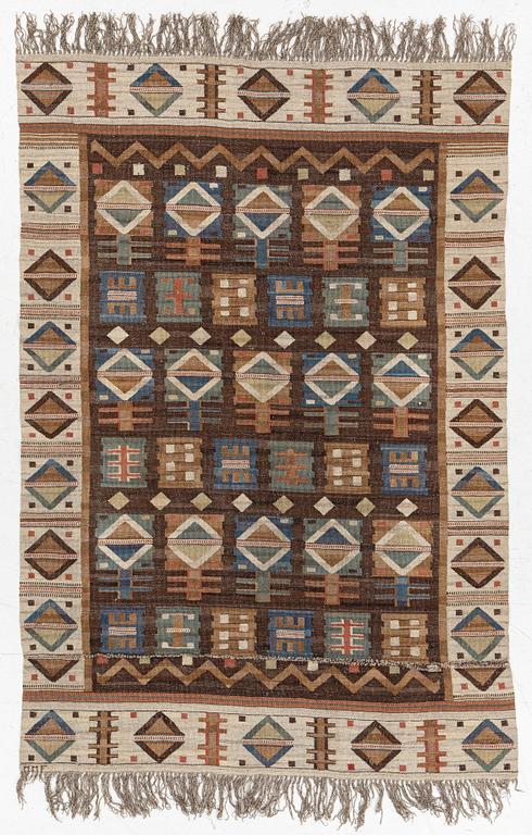 Märta Måås-Fjetterström, a 'Renaissance' drape, flat weave, c. 213 x 145 cm, signed MMF.