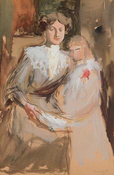 Albert Edelfelt, The Baroness Bennet with her Daughter.
