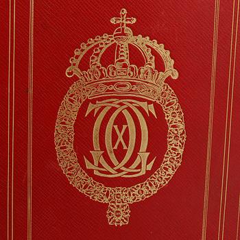 BÖCKER, 2 vol, "Konung Carl X Gustafs Bragder", Samuel von Pufendorf, Wahlström & Widstrand, 1915.