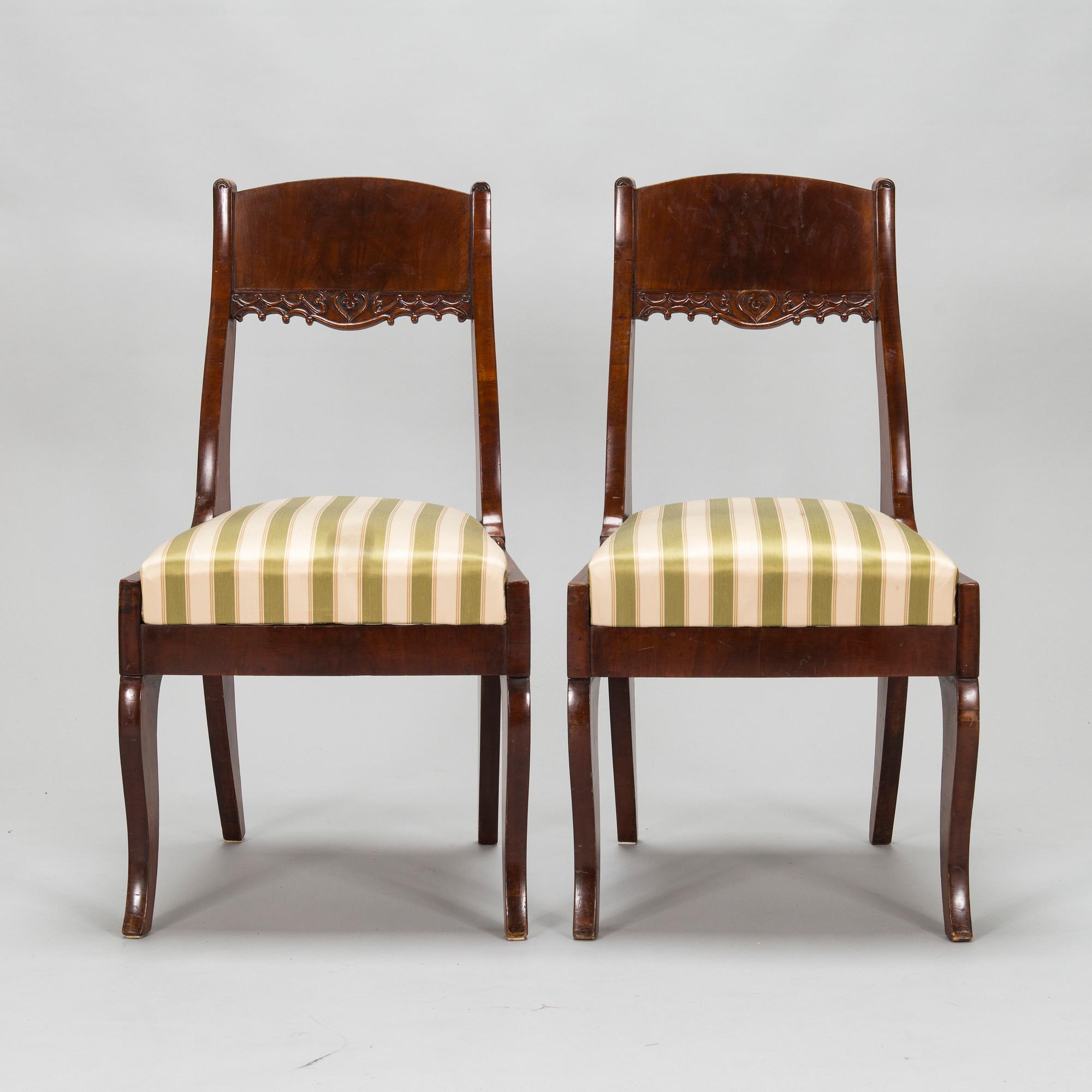 A set of four Biedermeier chairs, second half of the 19th century.