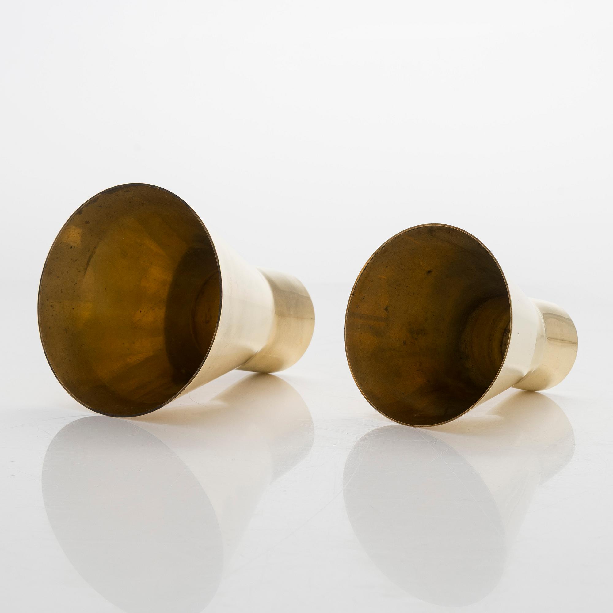 Paavo Tynell, a set of five 1930/1940s beakers made by Taito.