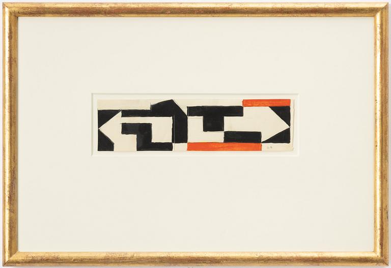 Olle Bonniér, Composition in red, black and white.