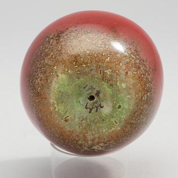 A Hans Hedberg faience apple, Biot, France.