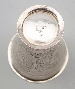 BÄGARE, silver, Erik Wibeck, Borås 1772. Vikt ca 48 gram.